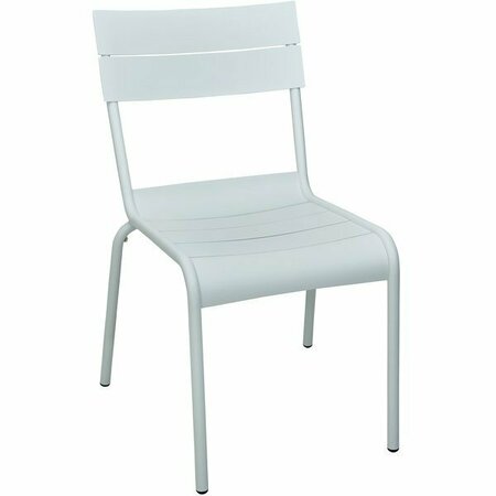 BFM SEATING Beachcomber White Aluminum Outdoor / Indoor Side Chair 163PH812CWH